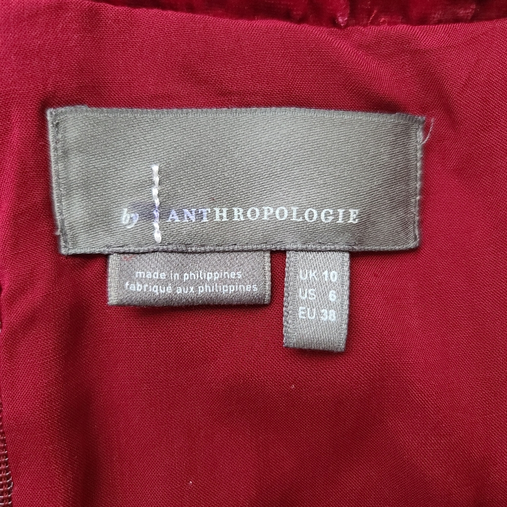 ANTHROPOLOGIE Montie Velvet Ruched Skirt Raspberry NEW - Picture 6 of 12